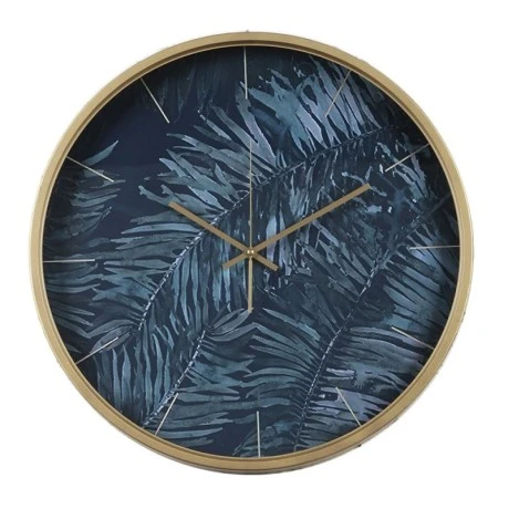 ΧΡΥΣΟ ΜΕΤΑΛΛΙΚΟ ΡΟΛΟΙ ΤΟΙΧΟΥ LEAVES 50x50x6EK