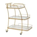 GOLD METAL TROLLEY 3 TIER 72X41X86CM