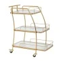 GOLD METAL TROLLEY 3 TIER 72X41X86CM