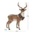 XMAS RESIN DEER IN GOLD COLOR 44X19X56CM