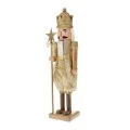 GOLD NUTCRACKER HOLDING A SCEPTER 110CM