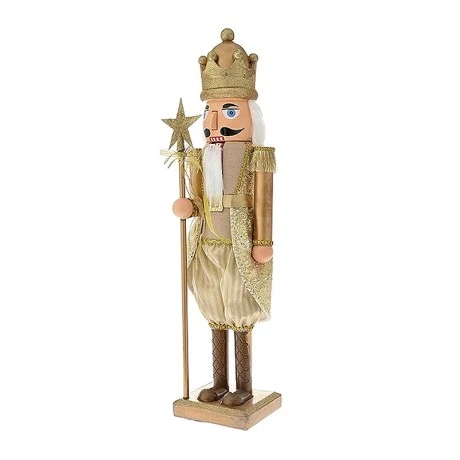 GOLD NUTCRACKER HOLDING A SCEPTER 110CM
