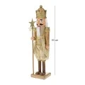 GOLD NUTCRACKER HOLDING A SCEPTER 110CM