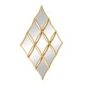GOLD METAL FRAME WALL MIRROR 58X95 CM