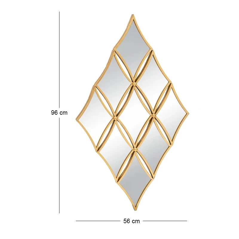 GOLD METAL FRAME WALL MIRROR 58X95 CM