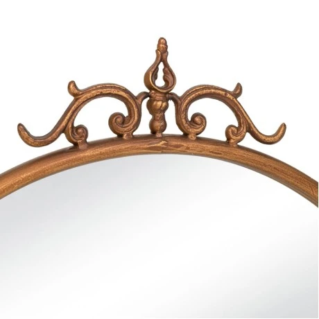 GOLD METAL WALL MIRROR 60X69CM