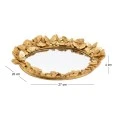 GOLD RESIN  EMBOSSED BUTTERFLY TRAY  27X20X4CM