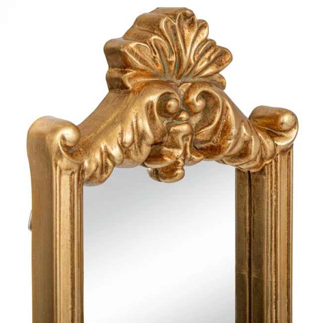 VINTAGE GOLD PU WALL MIRROR 24X5X139CM
