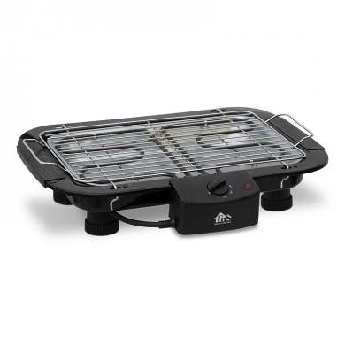 Barbeque grill of 2000W in black color 48x30x11cm.