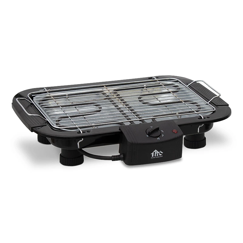 Barbeque grill of 2000W in black color 48x30x11cm.