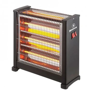 Human LX-1502HT 2400 electric quartz heater with 4 lamps in black color 44x15x45cm