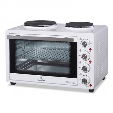 Human  ΚΗ36-3Τ Electric oven 32L with 2 hotplates color white 50x33x35cm.