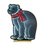62CM INFINITY LIGHT POLAR BEAR WITH WOODEN BASE  DOUBLE FACE ILUMINATED FROM BOTH SIDES WITH EUROPEAN PLUG