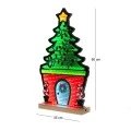 60CM INFINITY PAINTED CHRISTMAS HOUSE  DOUBLE FACE ILUMINATED FROM BOTH SIDES WITH EUROPEAN PLUG