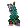 120CM INFINITY LIGHT STANDING XMAS TREE WITH SANTA  WITH WOODEN AND ALUMINIUM BASE  DOUBLE FACE ILUMINATED FROM BOTH SIDES WITH EUROPEAN PLUG