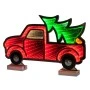 60CM INFINITY TRUCK WITH WOODEN BASE  DOUBLE FACE ILUMINATED FROM BOTH SIDES WITH EUROPEAN PLUG