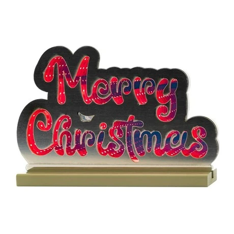 INFINITY ΦΩΤΙΖΟΜΕΝΟ MERRY CHRISTMAS 32Χ21ΕΚ ΔΙΠΛΗΣ ΟΨΗΣ  ΣΕ ΞΥΛΙΝΗ ΒΑΣΗ