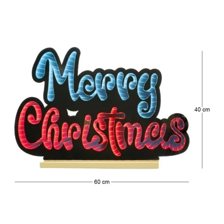INFINITY ΦΩΤΙΖΟΜΕΝΟ MERRY CHRISTMAS 60Χ40ΕΚ ΔΙΠΛΗΣ ΟΨΗΣ ΣΕ ΞΥΛΙΝΗ ΒΑΣΗ