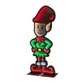 180CM INFINITY STANDING ELF WITH WOODEN BASE  DOUBLE FACE ILUMINATED FROM BOTH SIDES WITH EUROPEAN PLUG