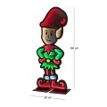 180CM INFINITY STANDING ELF WITH WOODEN BASE  DOUBLE FACE ILUMINATED FROM BOTH SIDES WITH EUROPEAN PLUG