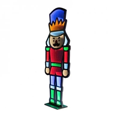 180CM INFINITY LIGHT STANDING NUTCRACKER WITH WOODEN AND ALUMINIUM BASE  DOUBLE FACE ILUMINATED FROM BOTH SIDES WITH EUROPEAN PLUG
OUTDOOR