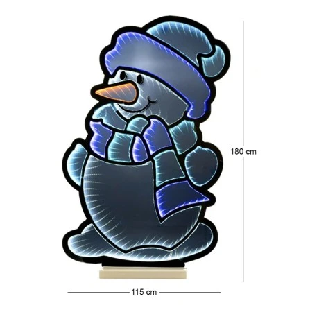 180CM INFINITY CHRISTMAS SNOWMAN WITH WOODEN AND ALUMINIUM BASE  DOUBLE FACE ILUMINATED FROM BOTH SIDES WITH EUROPEAN PLUG
OUTDOOR