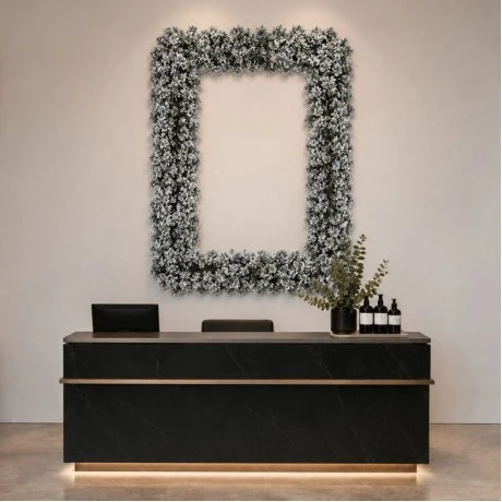 XMAS SNOWY GARLAND FRAME 105X140CM