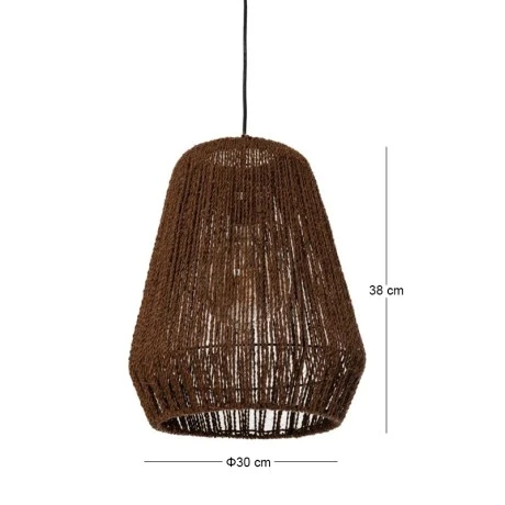 DECO PALM ROPE WEAVED HANGING LIGHT D30x38CM