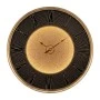 PLASTIC WALL CLOCK IN BROWN GOLD COLOR WITH LIGHT D40X4,5CM