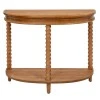 BROWN WOODEN CONSOLE TABLE SEMICIRCLES 97X40,5X66CM