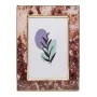 BROWN BEIGE METAL PHOTO FRAME WITH EMBOSSED DIGITAL PRINTING AND LIQUID GLASS EFFECT 19X14CM