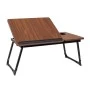 BROWN RECTANGLE TABLE DISK MDF WITH RECLINE FOR TABLET 56X32X25CM