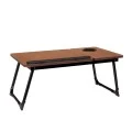 BROWN RECTANGLE TABLE DISK MDF WITH RECLINE FOR TABLET 56X32X25CM