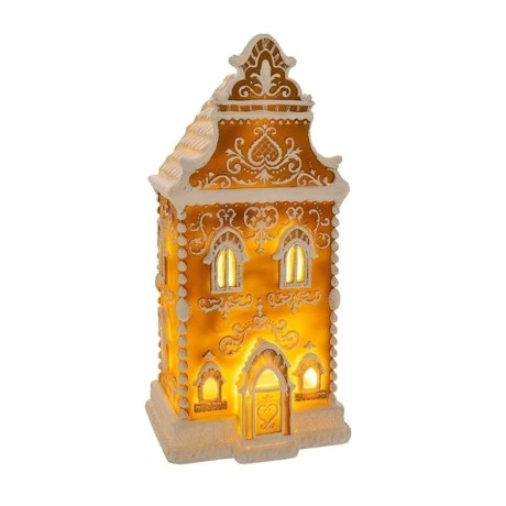 ΚΑΦΕ ΠΟΛΥΡΕΖΙΝ GINGERBREAD ΣΠΙΤΙ ΜΕ LED 17Χ14Χ34ΕΚ