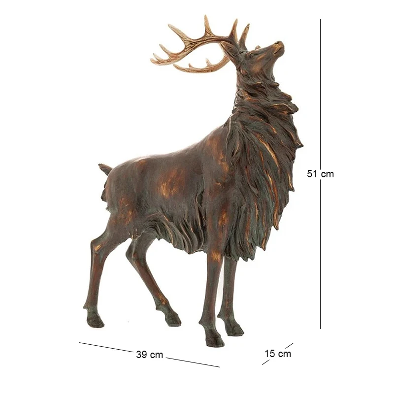 BROWN RESIN REINDEER 35.5Χ11Χ30.5CM