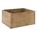 WOODEN CRATE  36X28X18CM  FULLY ASSEMBLED AND DYED BROWN