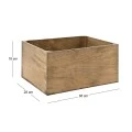 WOODEN CRATE  36X28X18CM  FULLY ASSEMBLED AND DYED BROWN