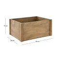 WOODEN CRATE 36X28X18CM FULLY ASSEMBLED AND DYED BROWN