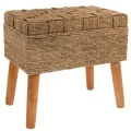 WOODEN STOOL WITH BROWN LEGS 50,5X33X47CM