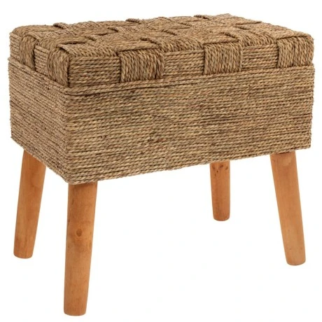 WOODEN STORAGE STOOL 50X33X47CM