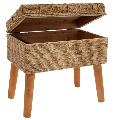 WOODEN STORAGE STOOL 50X33X47CM