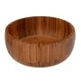 BROWN WOODEM ROUND BOWL D25X10CM