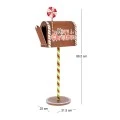 XMAS BROWN METAL GINGERBREAD MAILBOX 31,5X25X89,5CM
