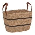ΚΑΛΑΘΙ ΦΥΣΙΚΟ WICKER 38Χ28Χ28ΕΚ ΜΕ ΜΑΥΡΗ ΡΙΓΑ KAI PVC ΧΕΡΟΥΛΙΑ
