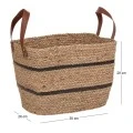 ΚΑΛΑΘΙ ΦΥΣΙΚΟ WICKER 38Χ28Χ28ΕΚ ΜΕ ΜΑΥΡΗ ΡΙΓΑ KAI PVC ΧΕΡΟΥΛΙΑ