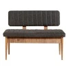 Two-seater sofa - Alden Megapap melamine bench - anthracite fabric 110x40x85cm.