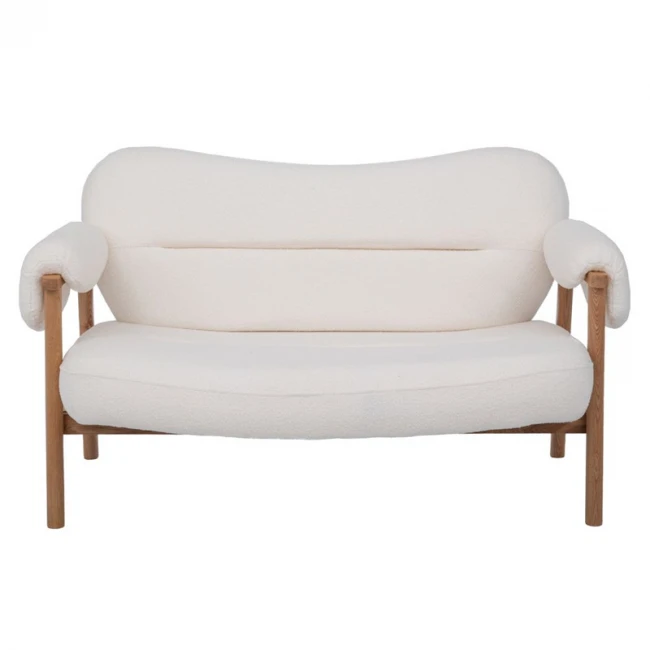 ΚΑΝΑΠΕΣ ΚΑΦΕ ΞΥΛΙΝΟΣ ΔΙΘΕΣΙΟΣ ΜΕ ΚΡΕΜ ΜΠΟΥΚΛΕ ΥΦΑΣΜΑ 145Χ80Χ83ΕΚ