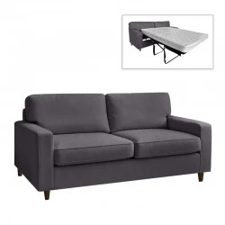 Two-seater sofa bed with foldable mattress Polaris pakoworld anthracite fabric 181x91x83cm Two-seater sofa bed with foldable mattress Polaris pakoworld anthracite fabric 181x91x83cm