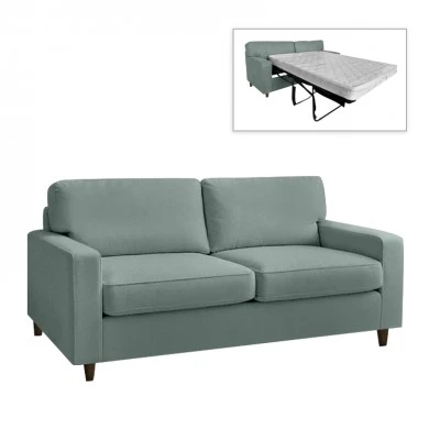 Two-seater sofa bed with foldable mattress Polaris pakoworld pistachio fabric 181x91x83cm