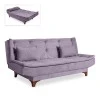 Sofa-bed Lucas Megapap three-seater fabric grey color 190x85x85cm.